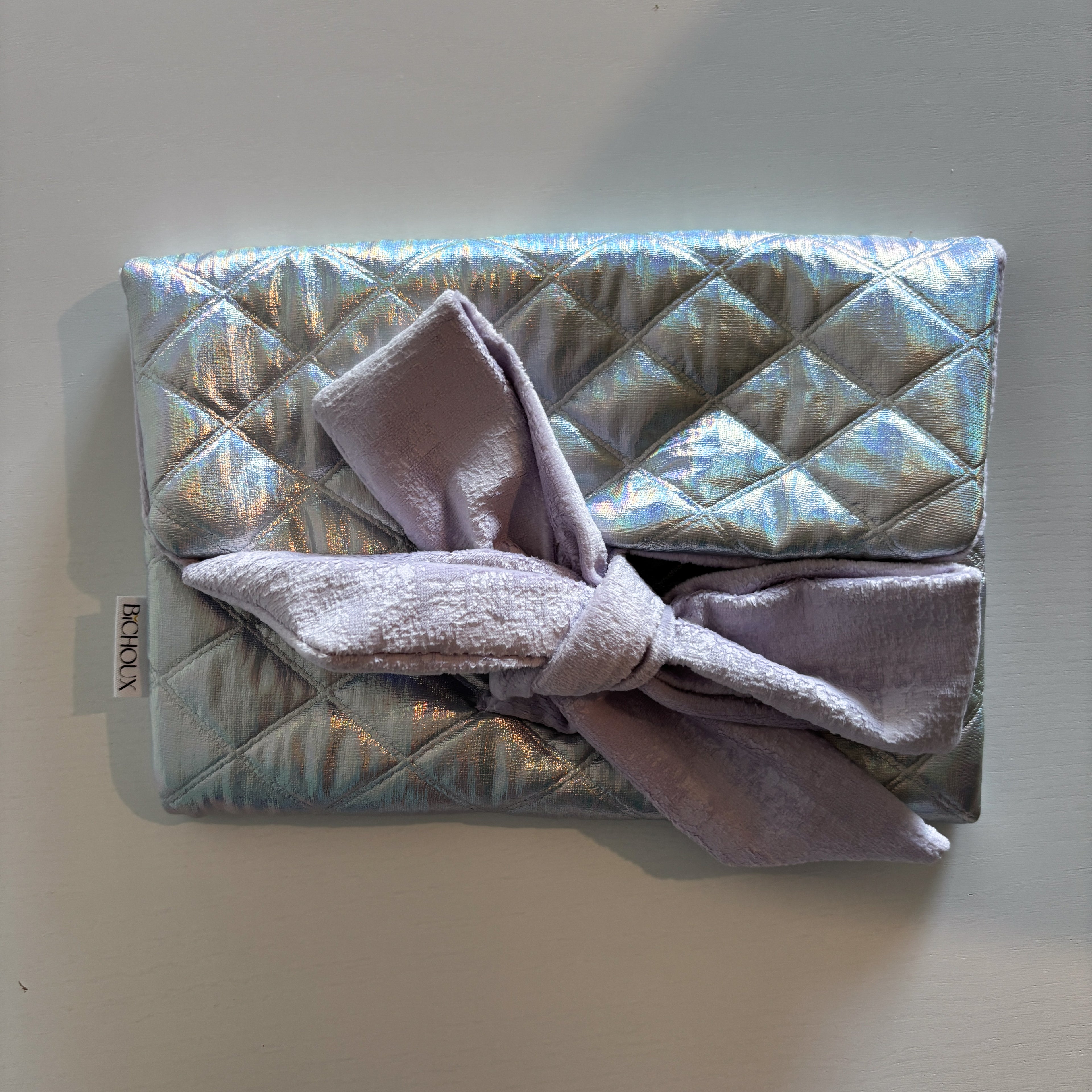 Pochette Nœud Galactique Argent & Lilas