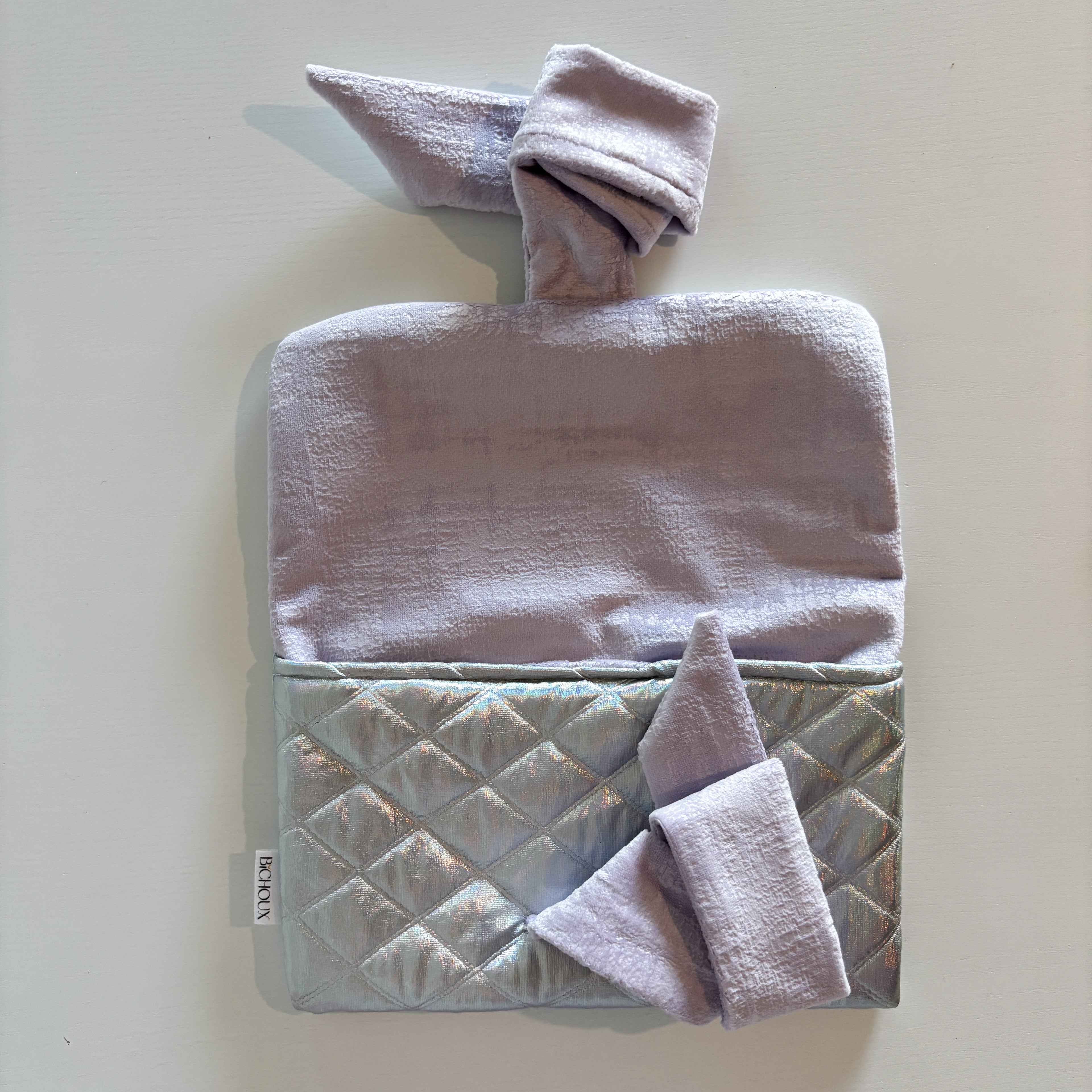 Pochette Nœud Galactique Argent & Lilas