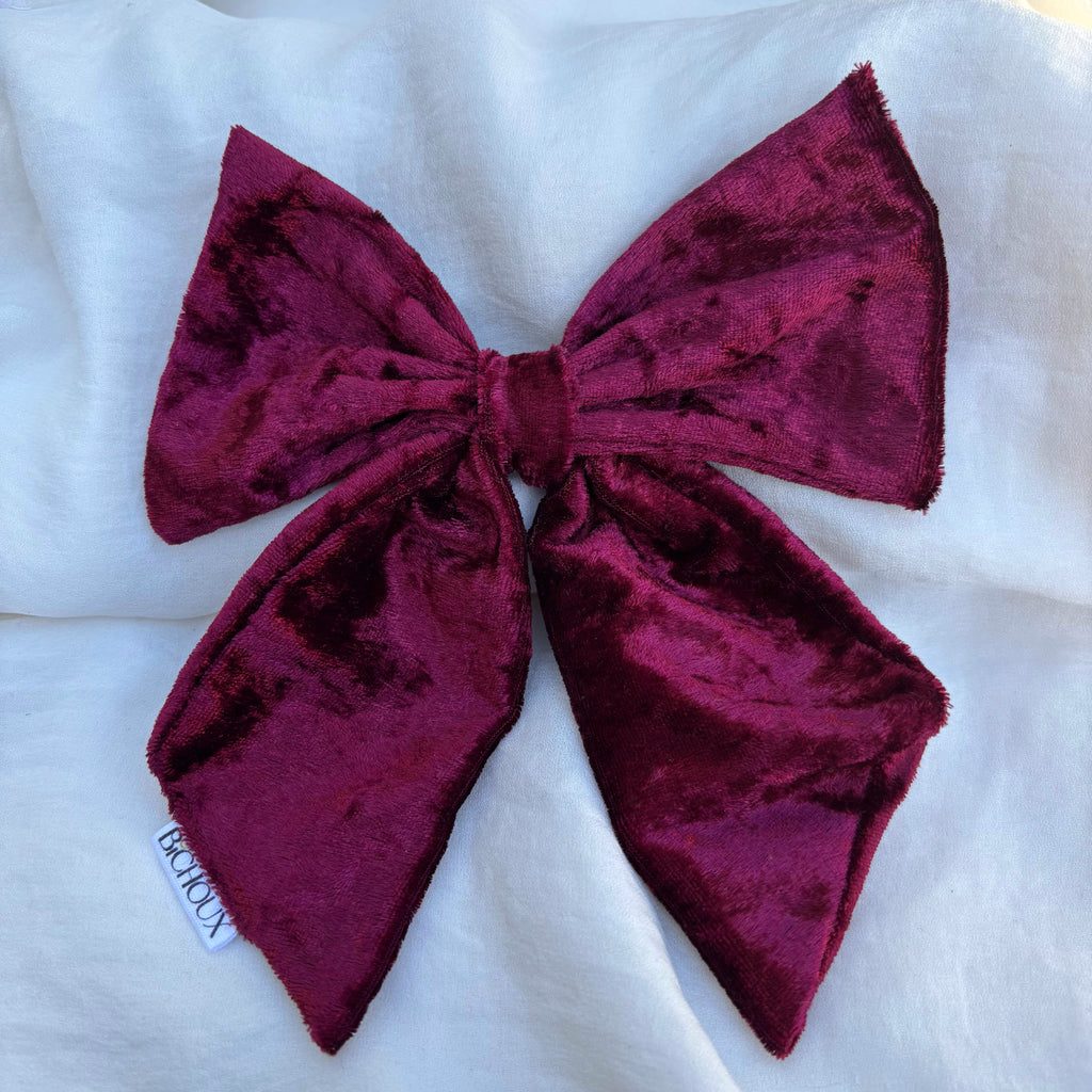 Barrette Velours Rouge - Mélanie