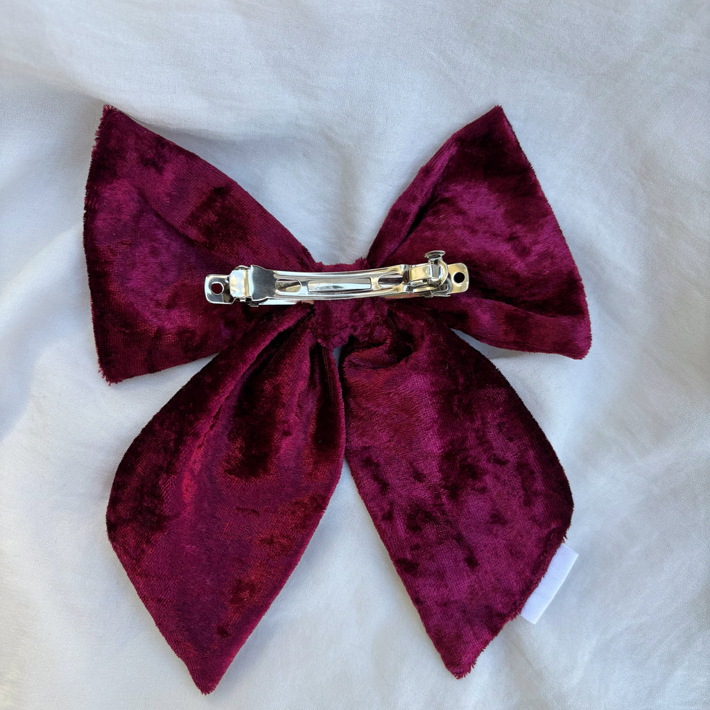 Barrette Velours Rouge - Mélanie