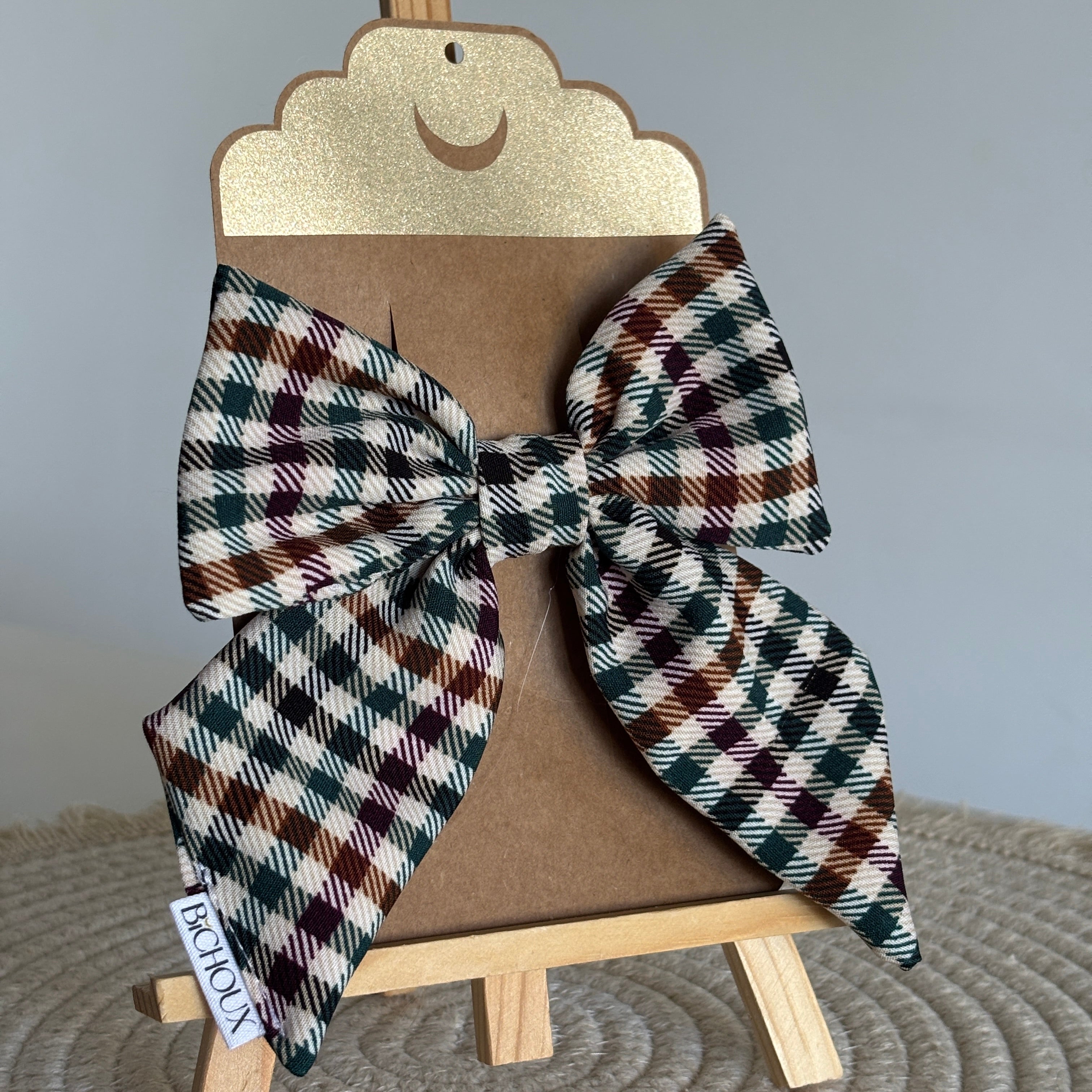 Barrette noeud Clemence assortie