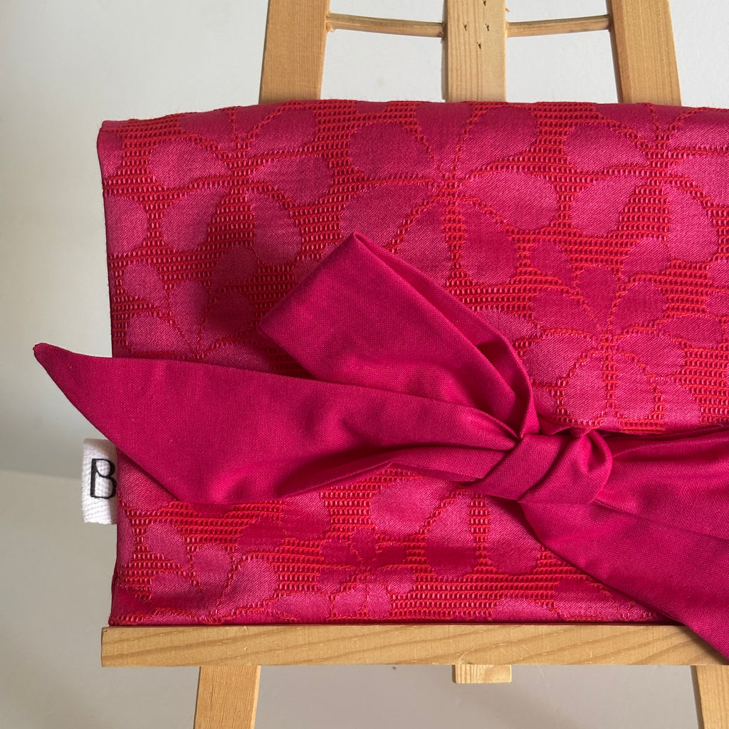 Pochette nouée rose fuchsia