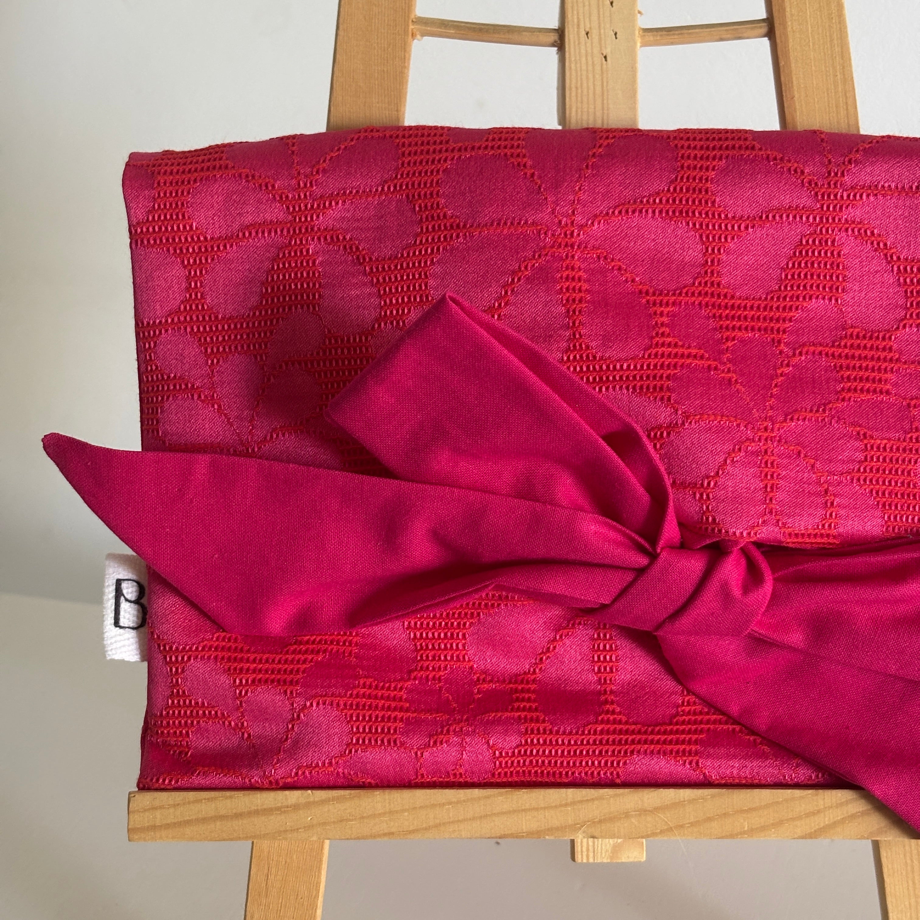 Pochette nouée rose fuchsia