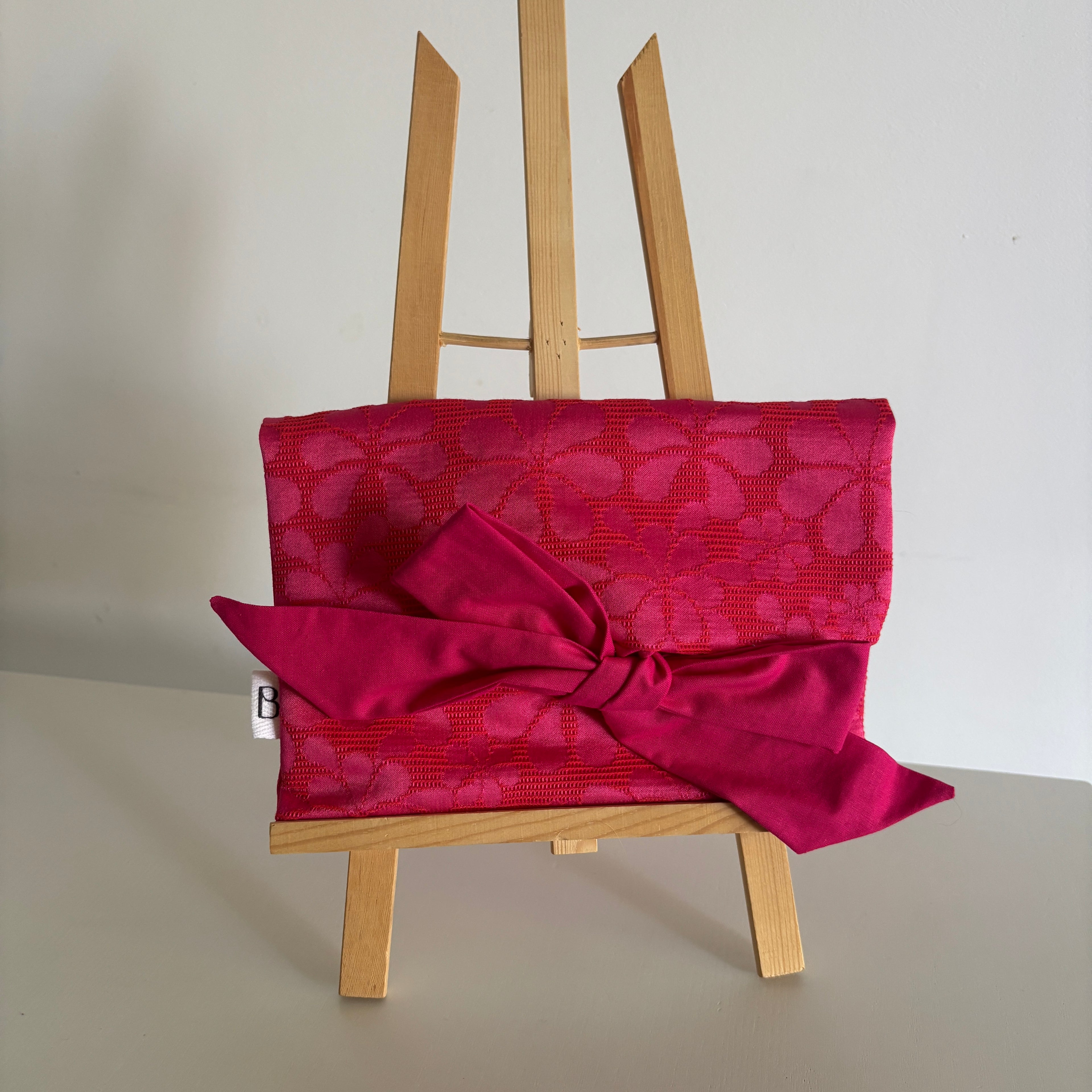 Pochette nouée rose fuchsia
