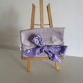 Pochette nouée lavande bandana