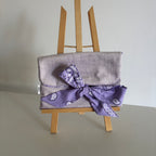 Pochette nouée lavande bandana