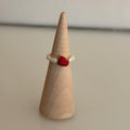 bague providence corail rouge hematite dore artisanale