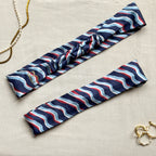 Bandeau Valentina - Satin bleu blanc rouge