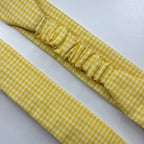 Bandeau Izza - Coton vichy jaune cousu main