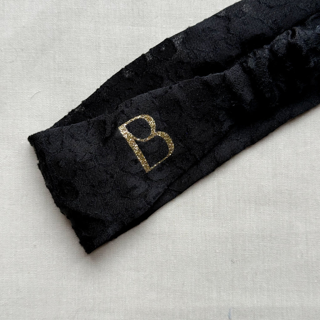 Bandeau Ursula noir motif léopard