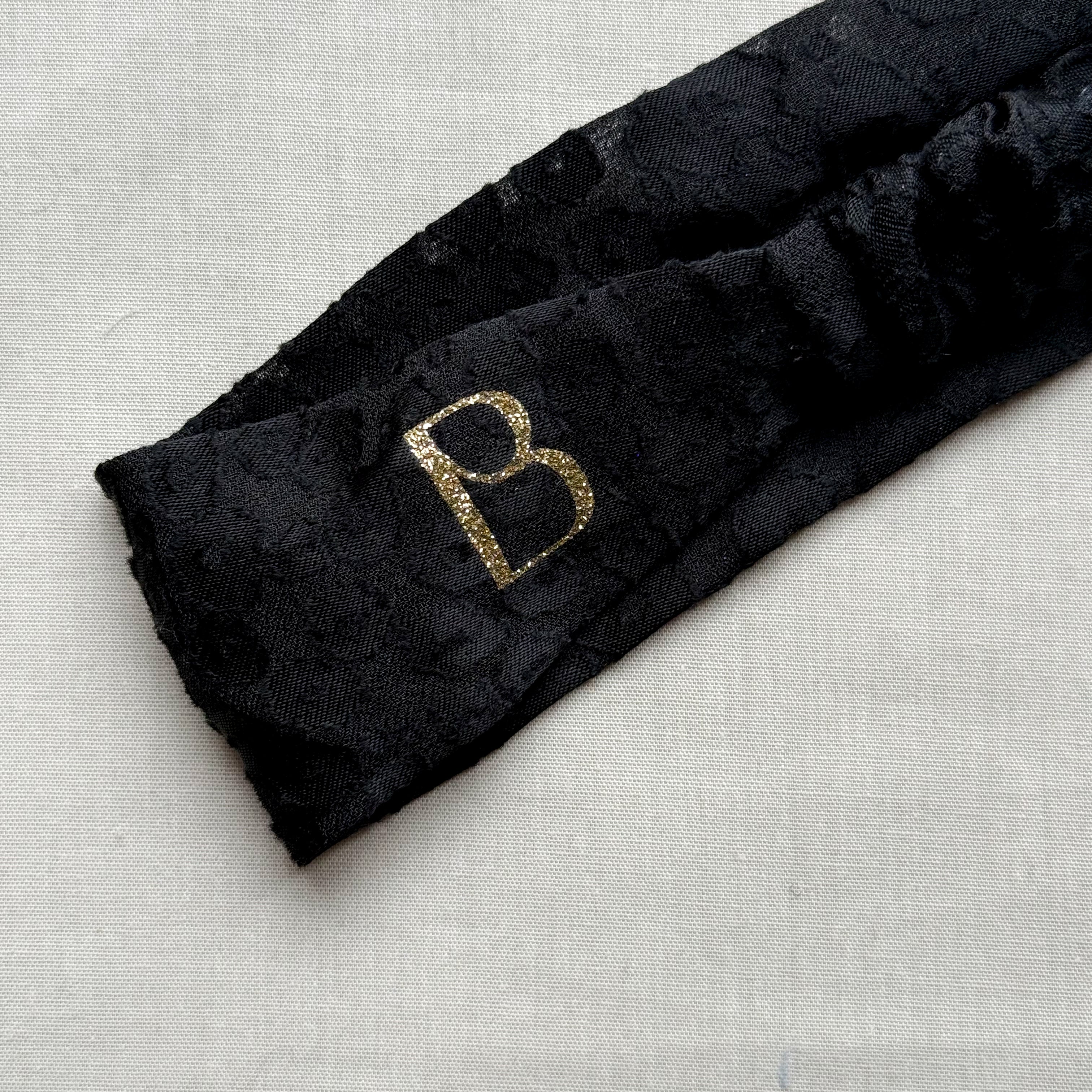 Bandeau Ursula noir motif léopard