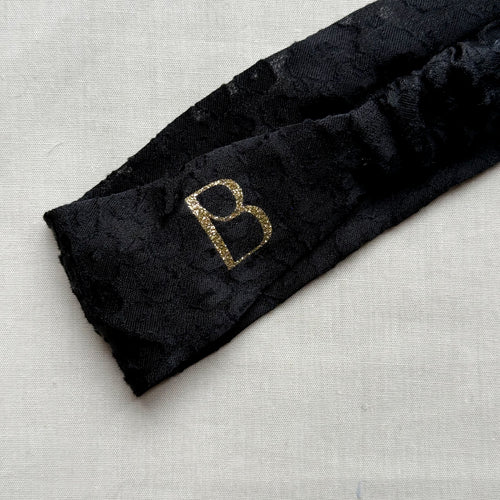 Bandeau Ursula noir motif léopard