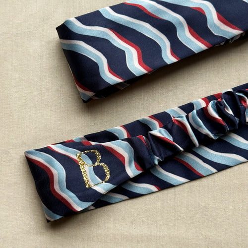 Bandeau Valentina - Satin bleu blanc rouge