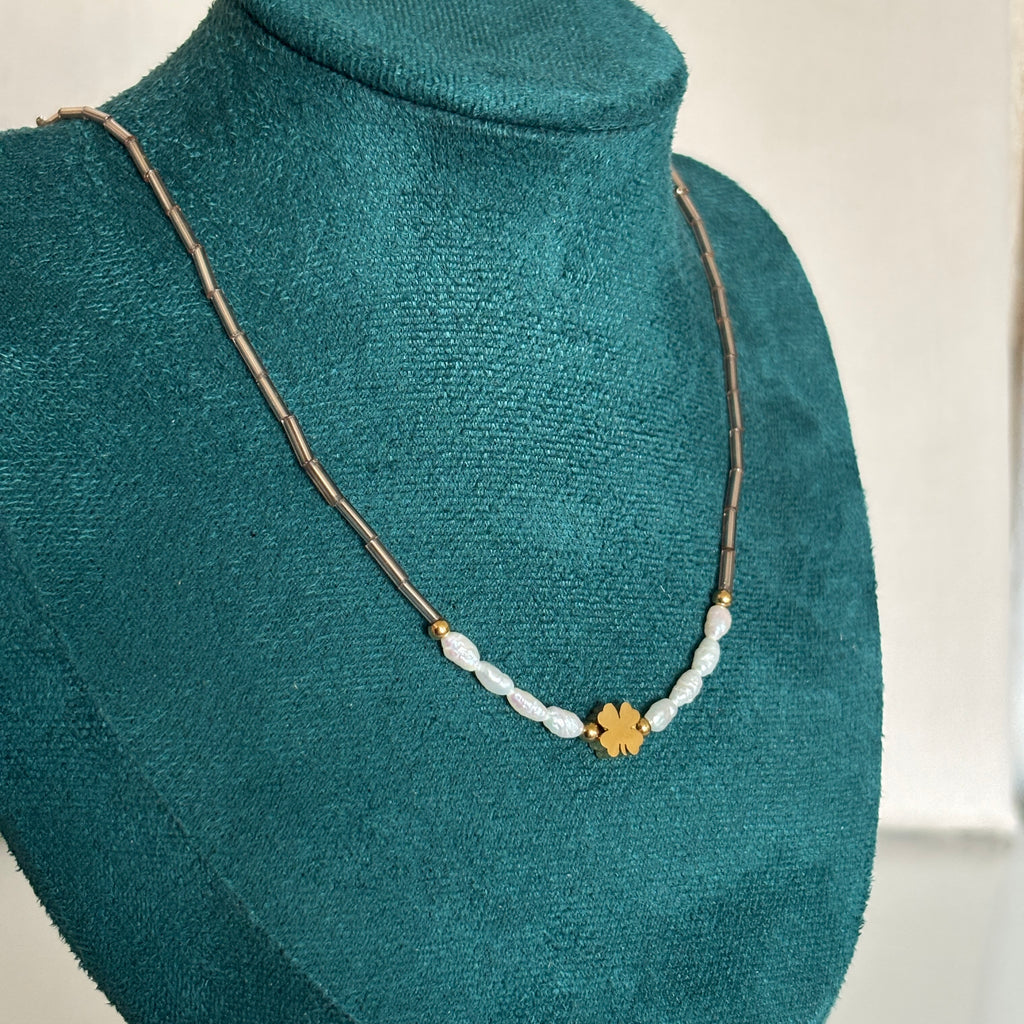 bijou artisanal collier samos acier inoxydable dore bichoux shop