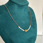 bijou artisanal collier samos acier inoxydable dore bichoux shop