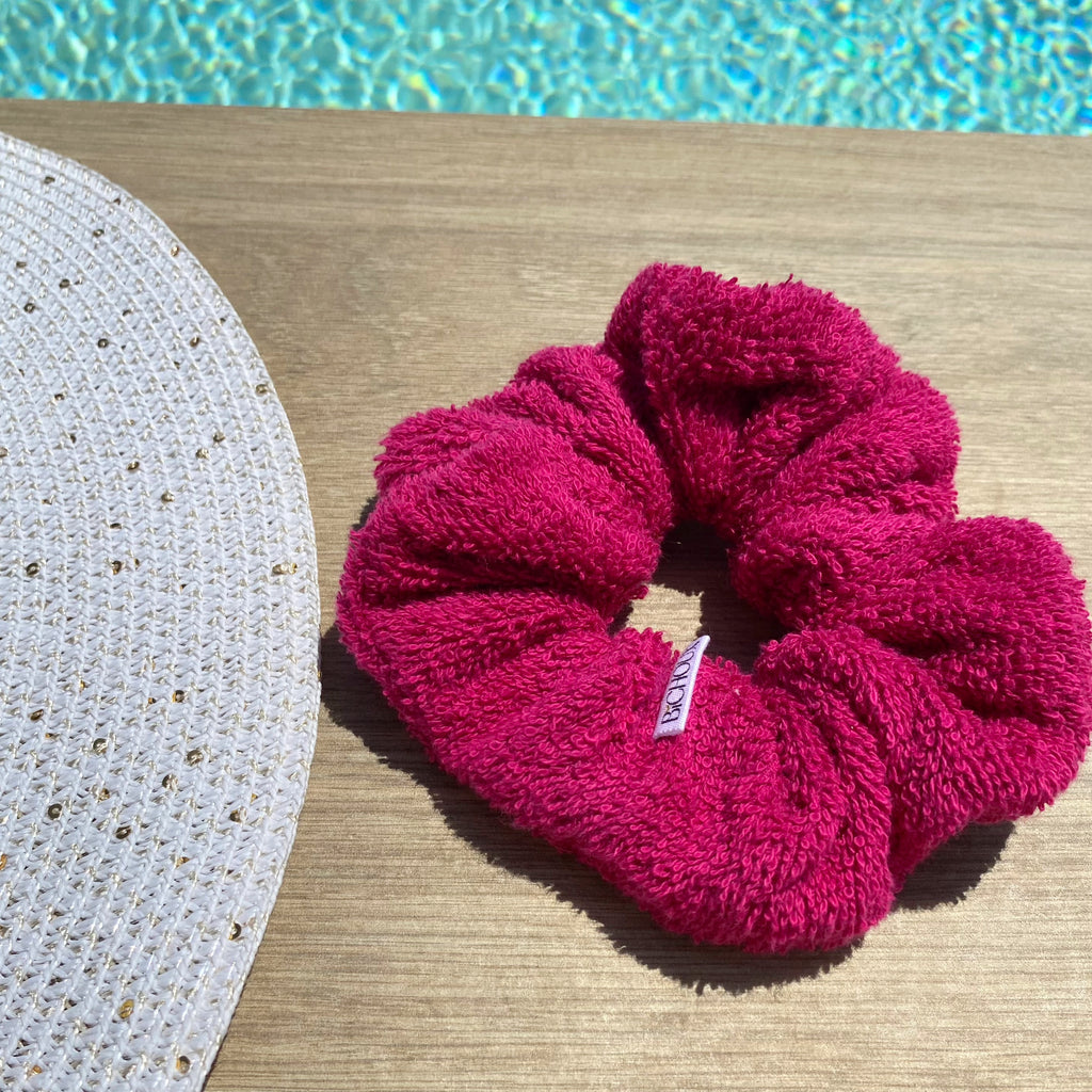 Chouchou éponge Odessa - Rose Fuschia