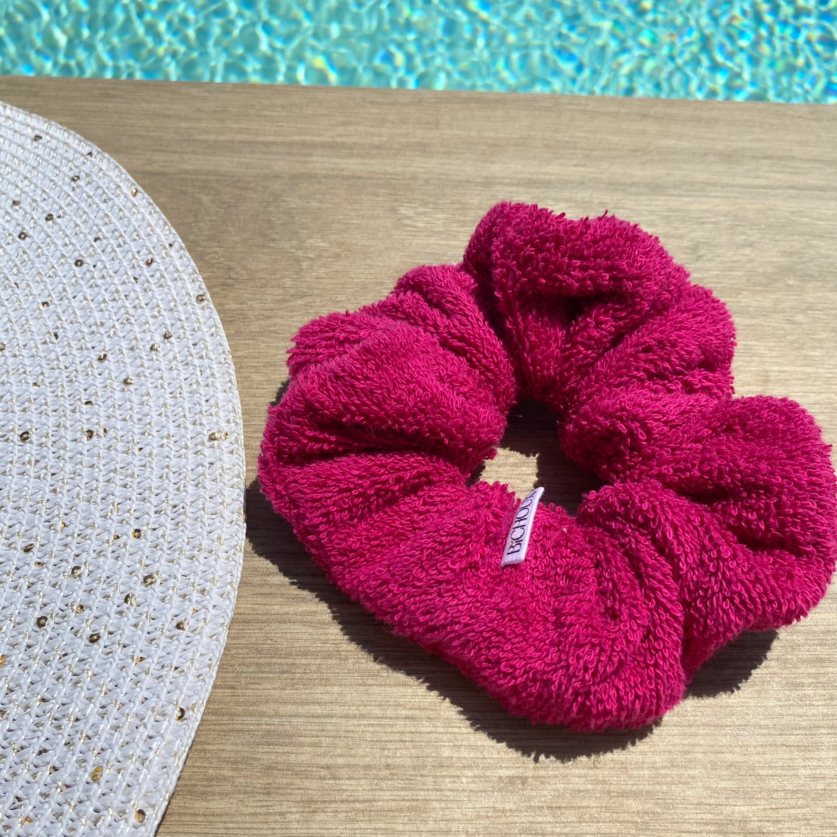 Chouchou éponge Odessa - Rose Fuschia