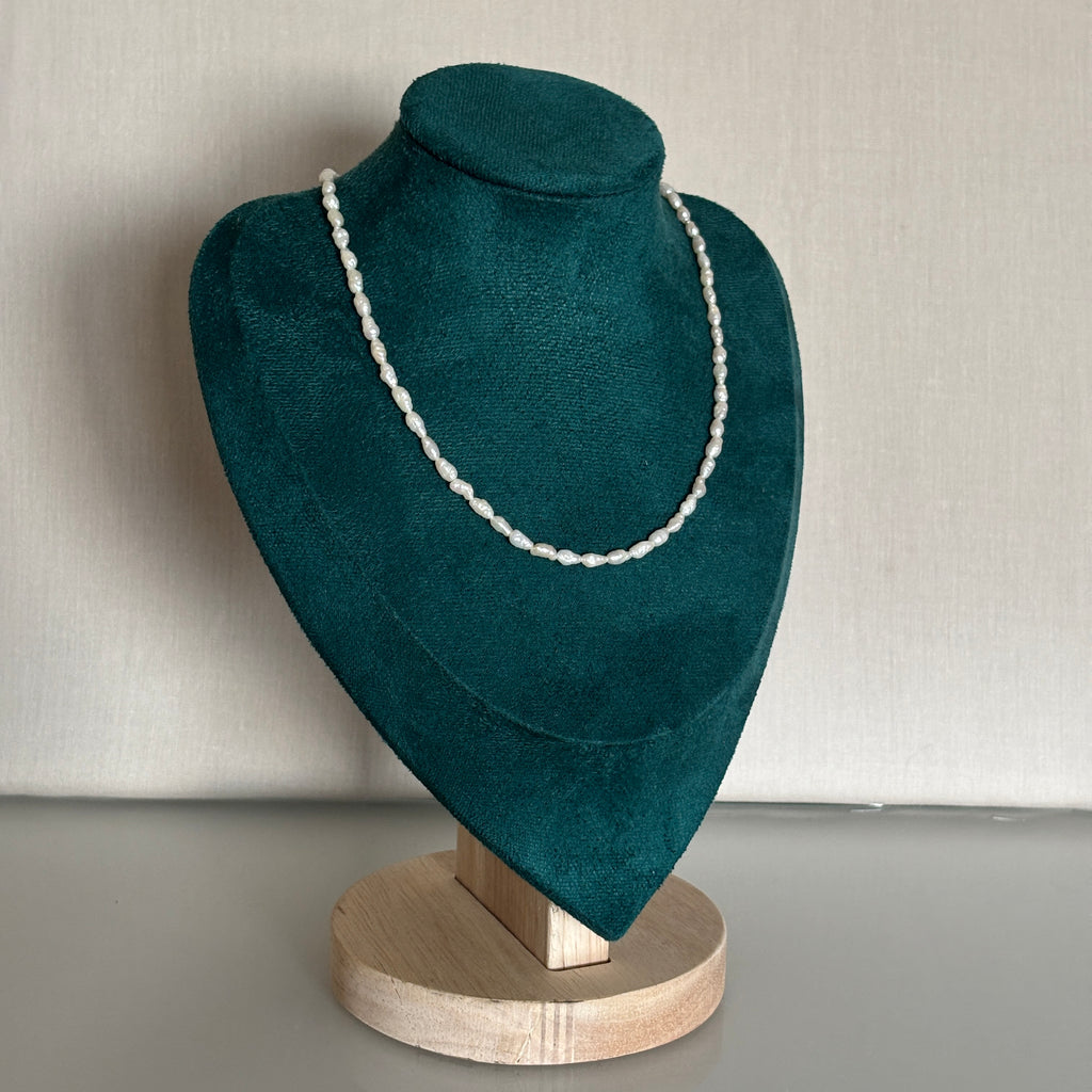 collier aruba ras de cou perles de culture fermoir dore