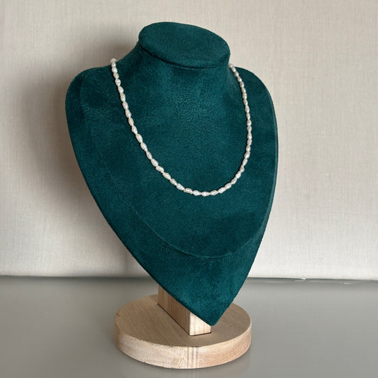 collier aruba ras de cou perles de culture fermoir dore