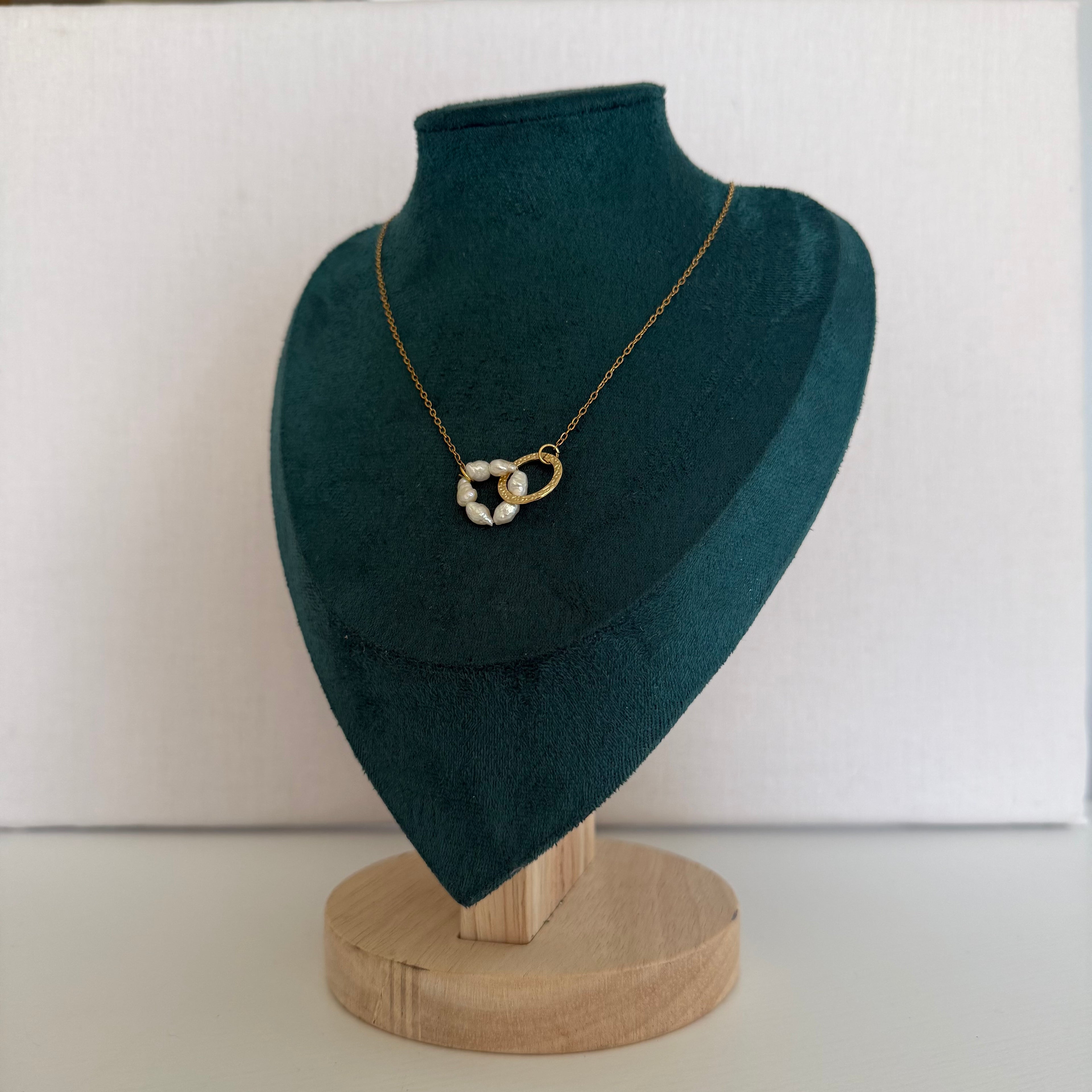 Collier Cefalù – Chaîne fine et cercle de perles