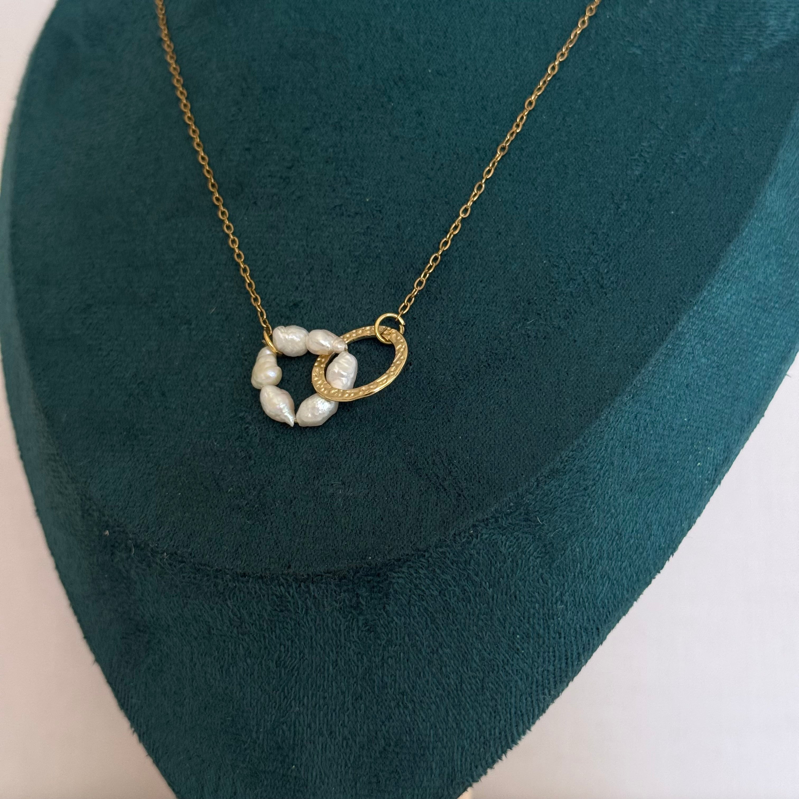 Collier Cefalù – Chaîne fine et cercle de perles