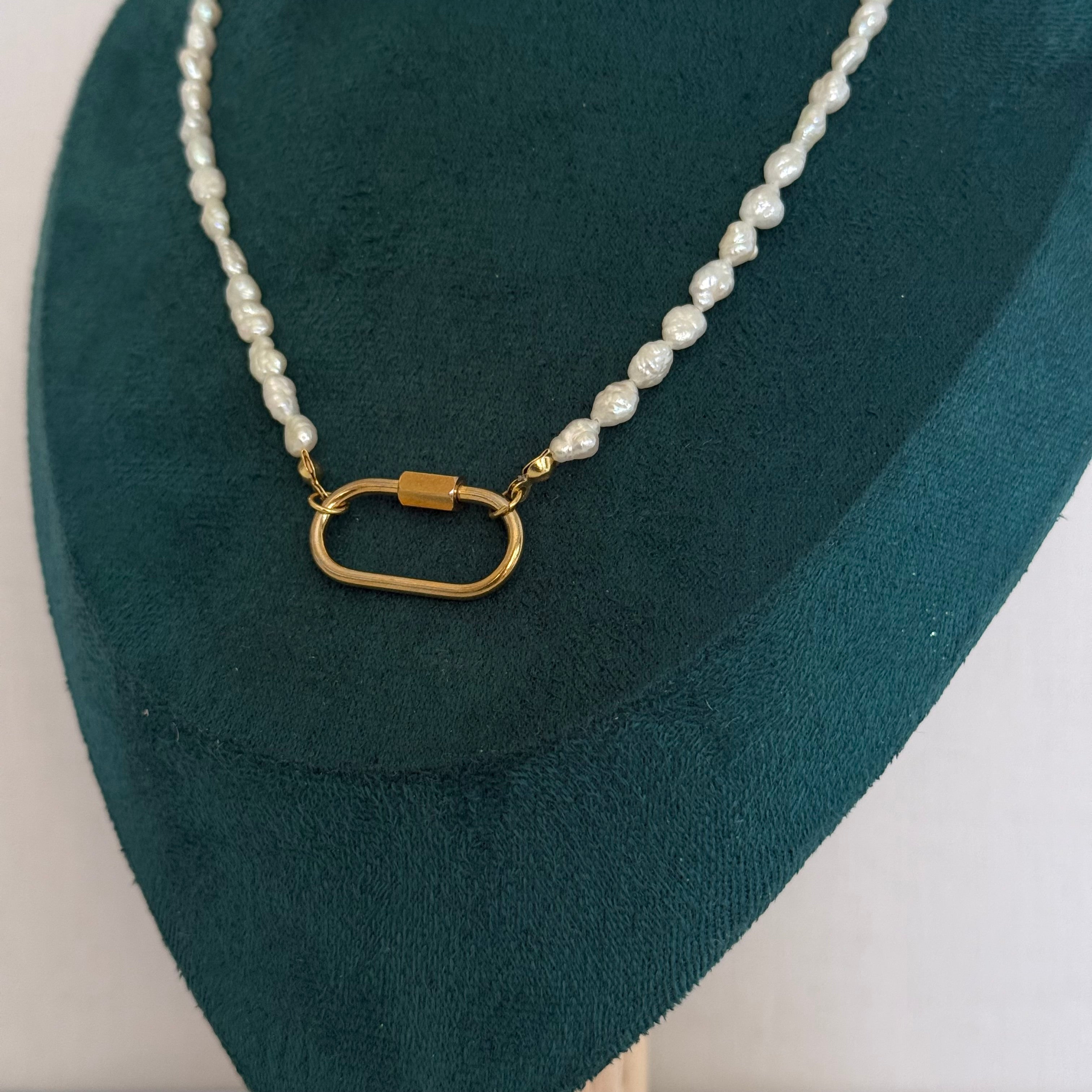 Collier Formentera – Perles de culture et fermoir original