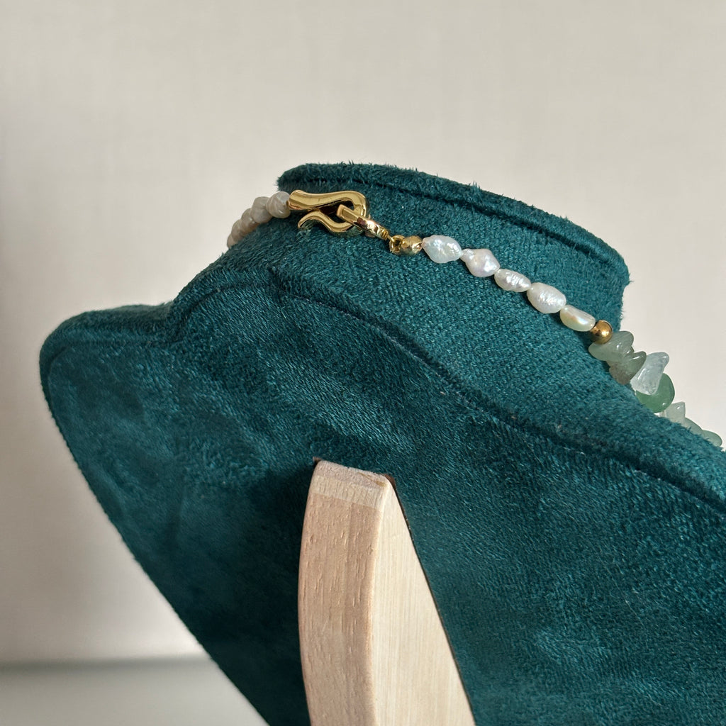 fermoir or Bichoux Shop aventurine et perles culture artisanal