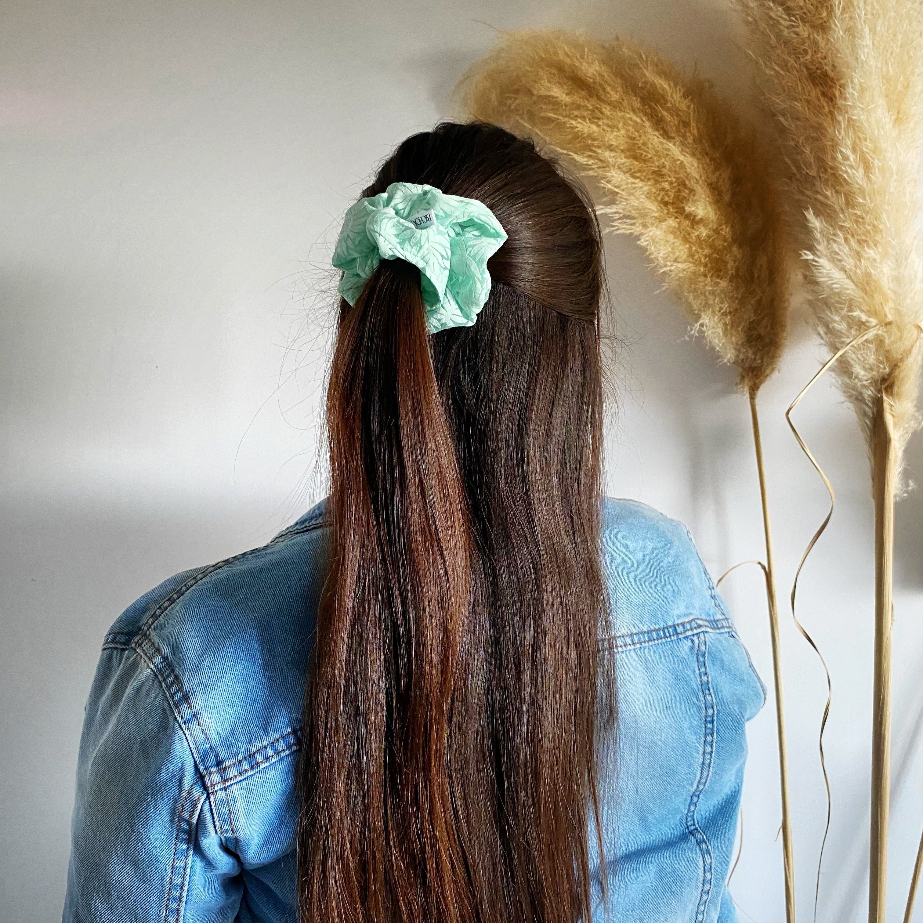 Chouchou bleu turquoise - Amanda