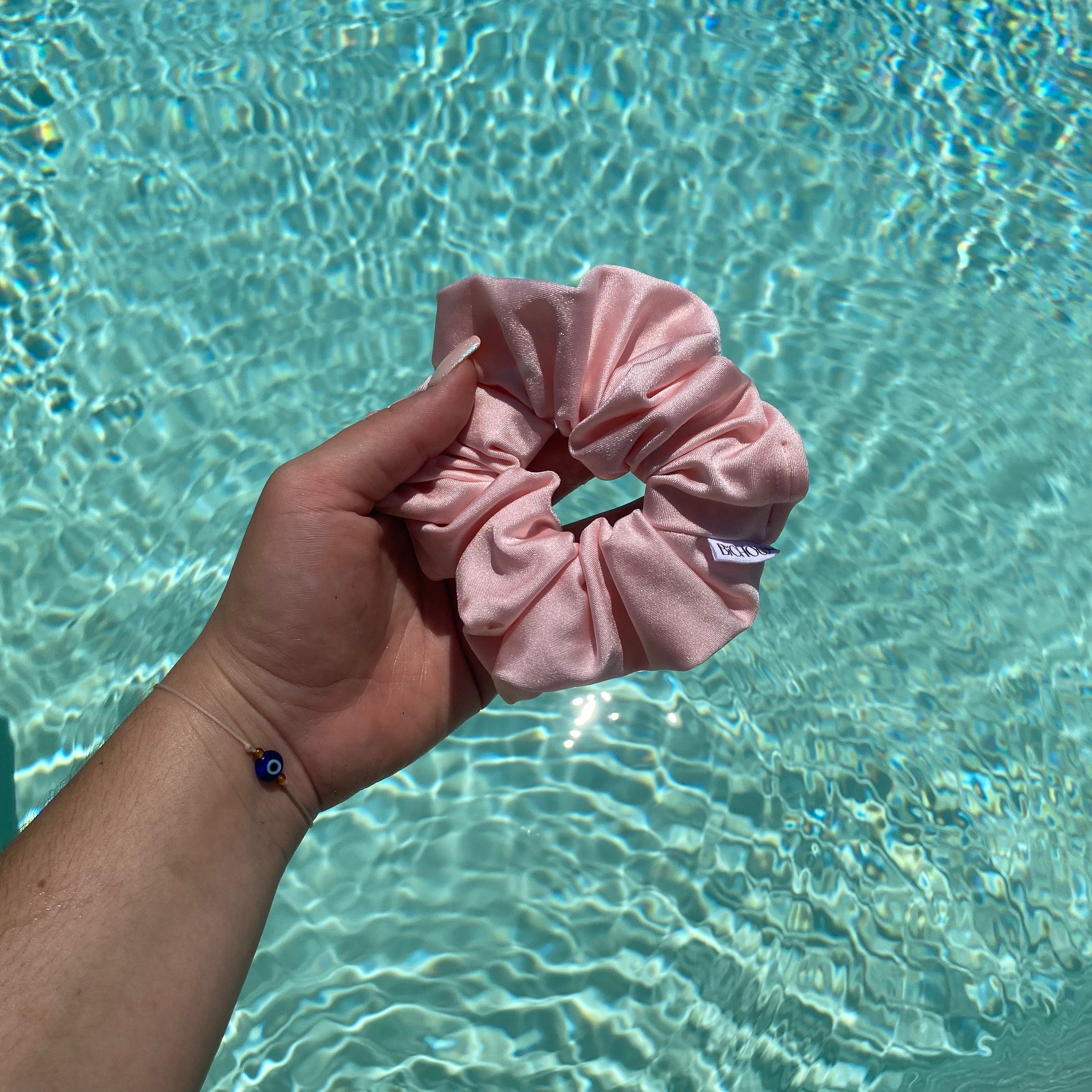 Chouchou maillot de bain rose - Marine