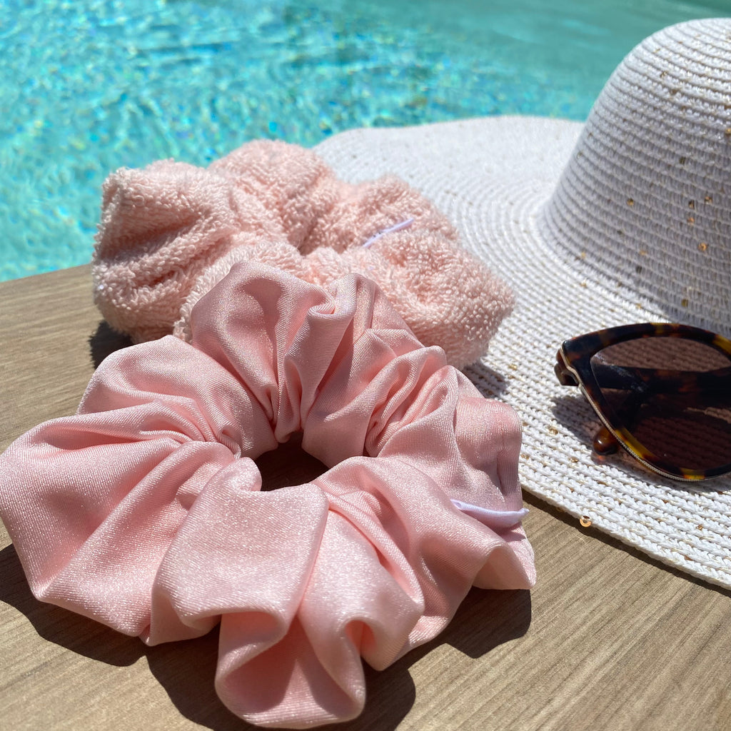 Chouchou maillot de bain rose - Marine