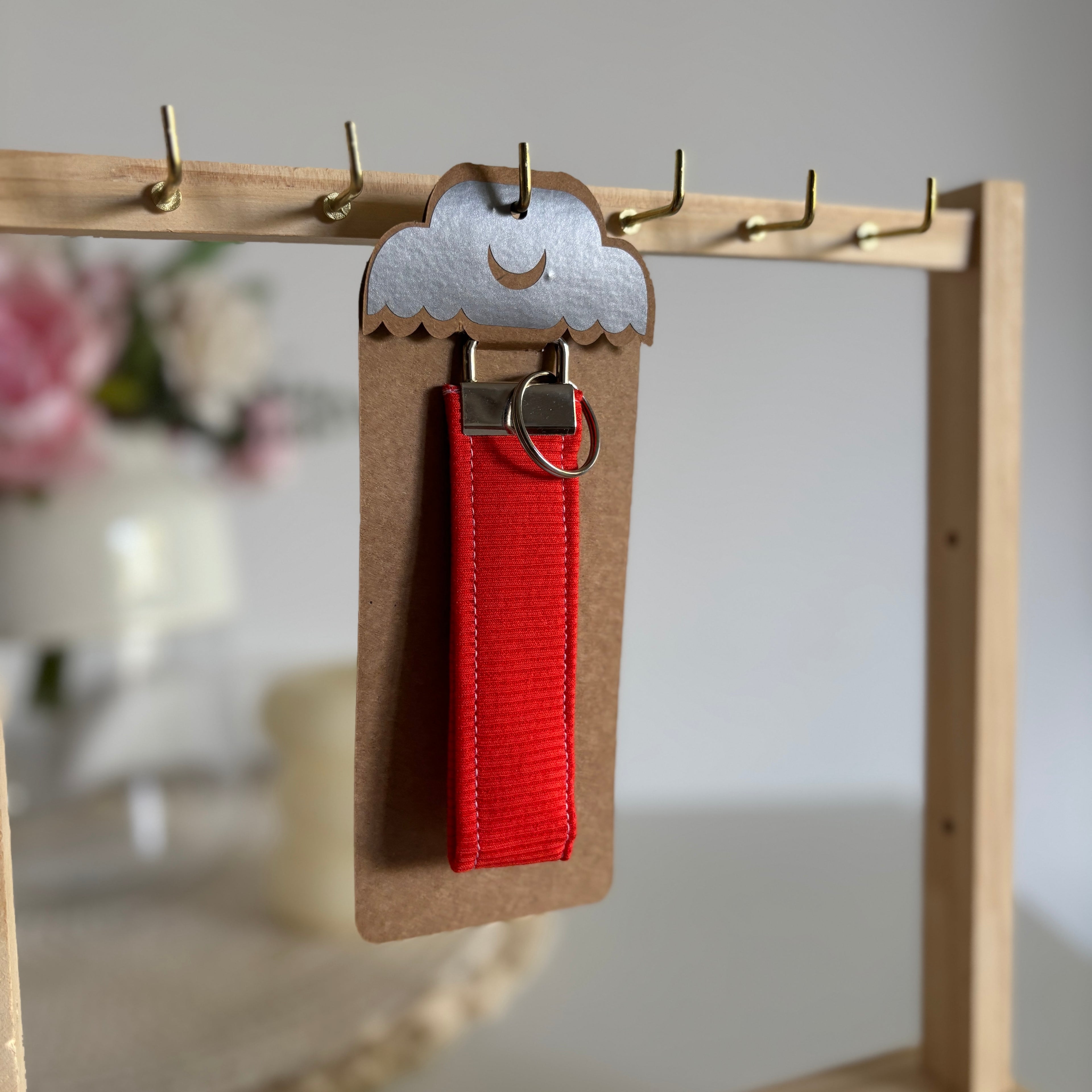 Porte-clés Phoenix – Orange vif avec finitions argentées