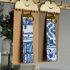 Porte-clés Lisboa - Azulejos bleu et blanc avec finitions dorées