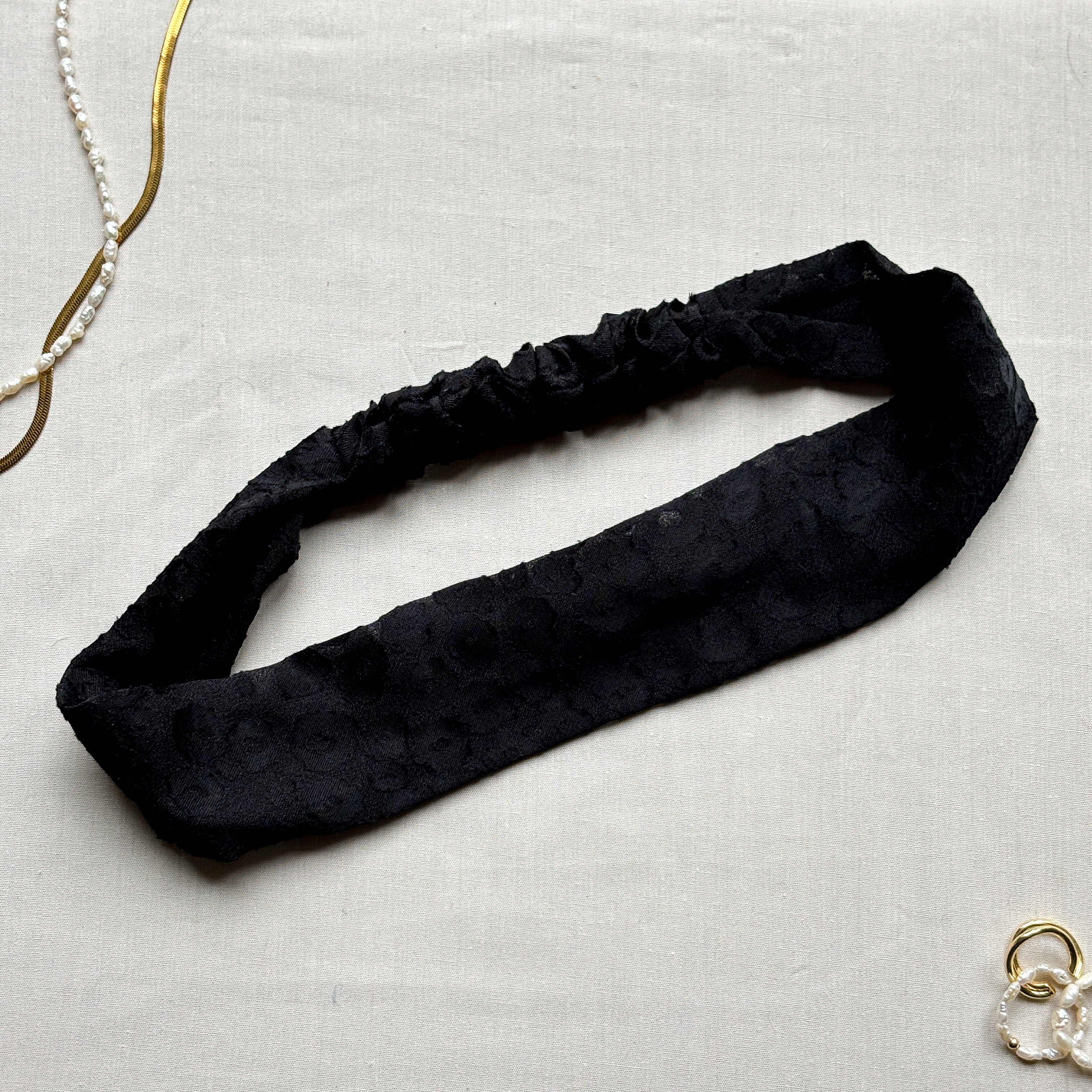 Bandeau Ursula noir motif léopard