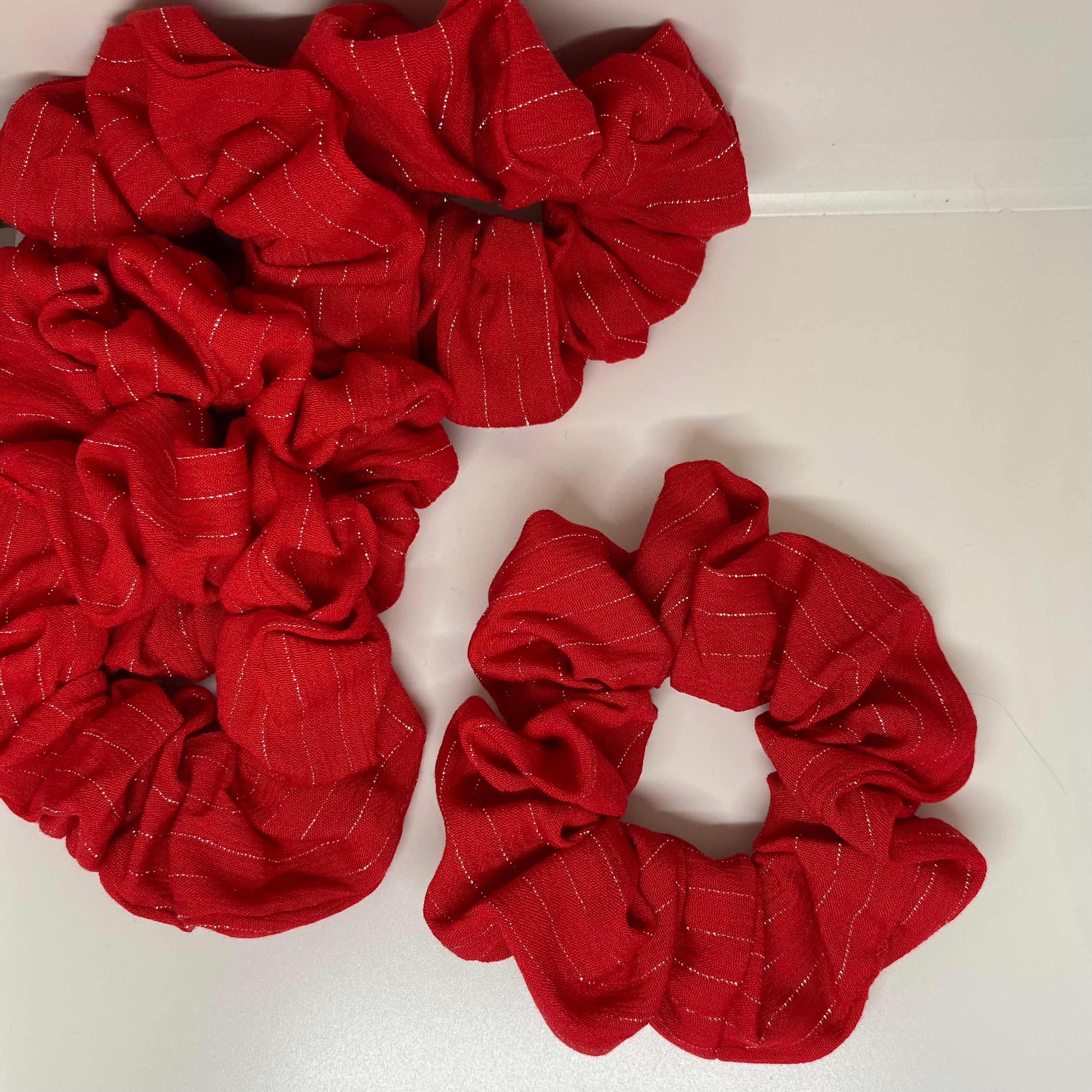 Chouchou rouge & argenté - Luisa Rouge