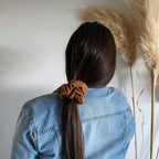 Chouchou marron & argenté - Luisa Marron