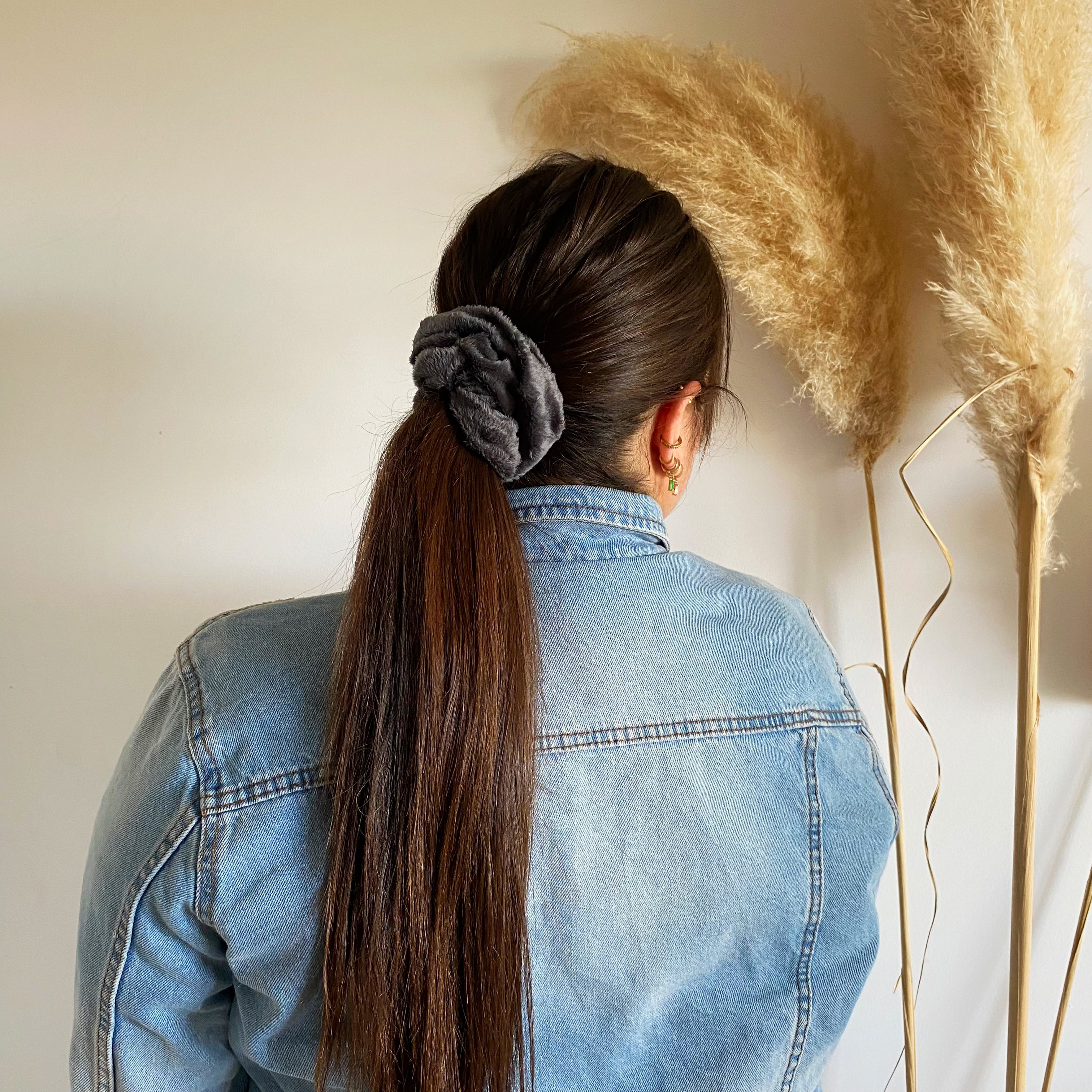 Chouchou gris à bulles - Anastasia