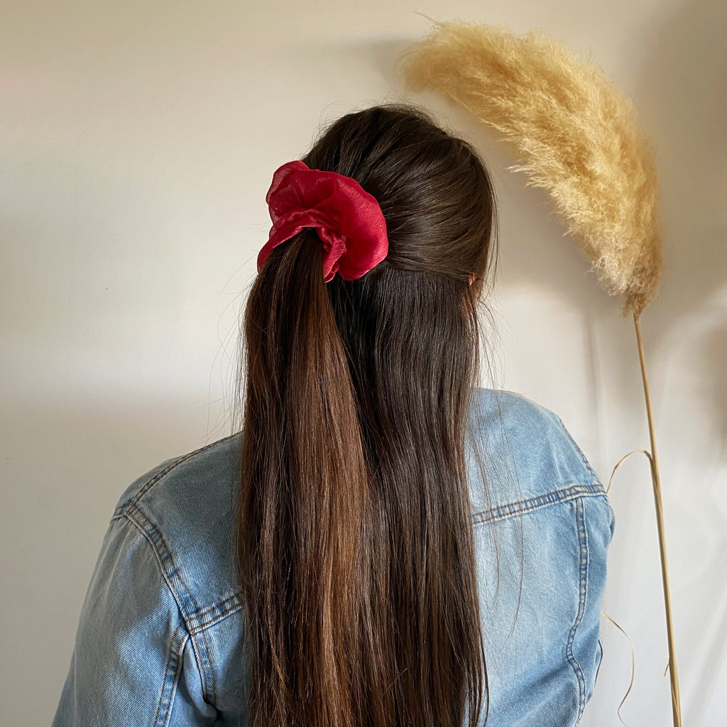 Chouchou en organza - Irina rouge